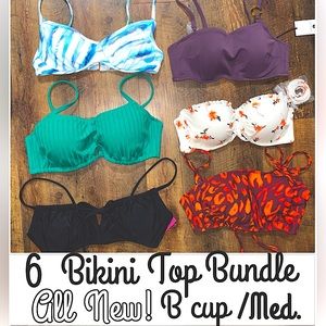 Lot of SIX bikini tops  All brand new and unworn !